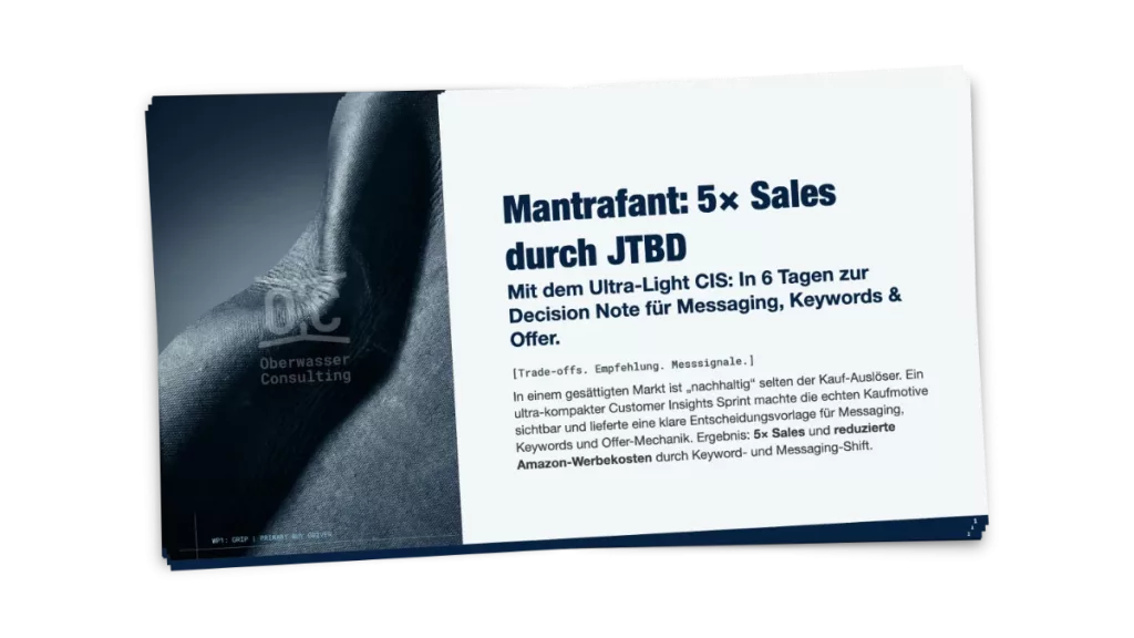 JTBD Case Study - Mit Jobs to Be Done zur Verfünffachen des Umsatz und signifikanten Steigerung des Unternehmenswerts in wenigen Wochen