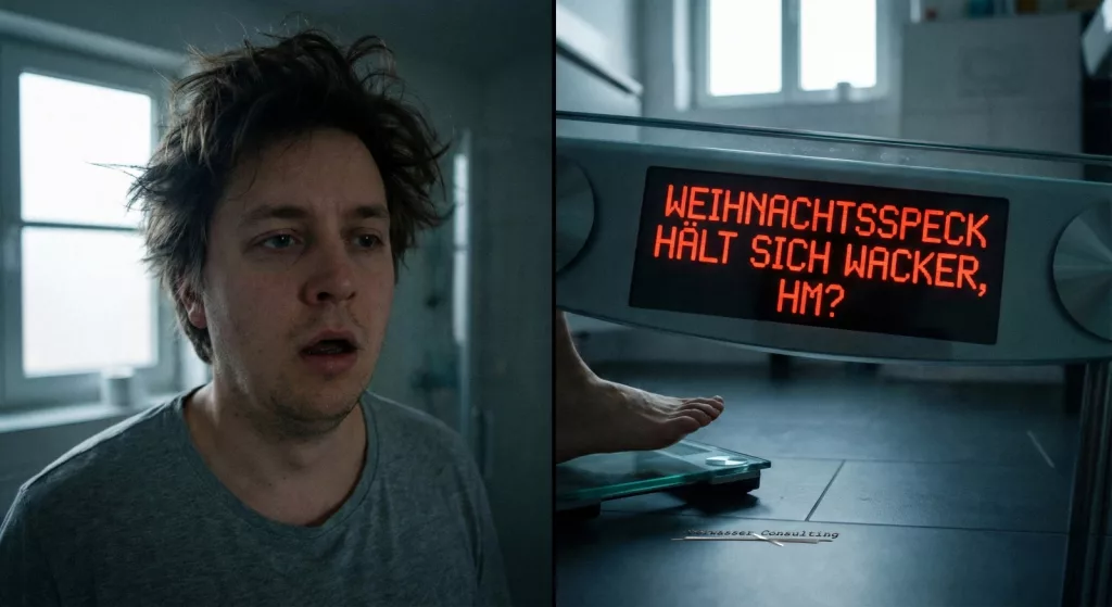 sprechende Badezimmerwaage mit Body-Shaming Spruch – JTBD Reality Check