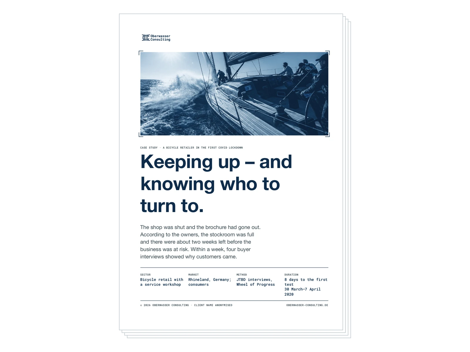 Case study preview: a bicycle retailer in the first Covid lockdown – Keeping up and knowing who to turn to