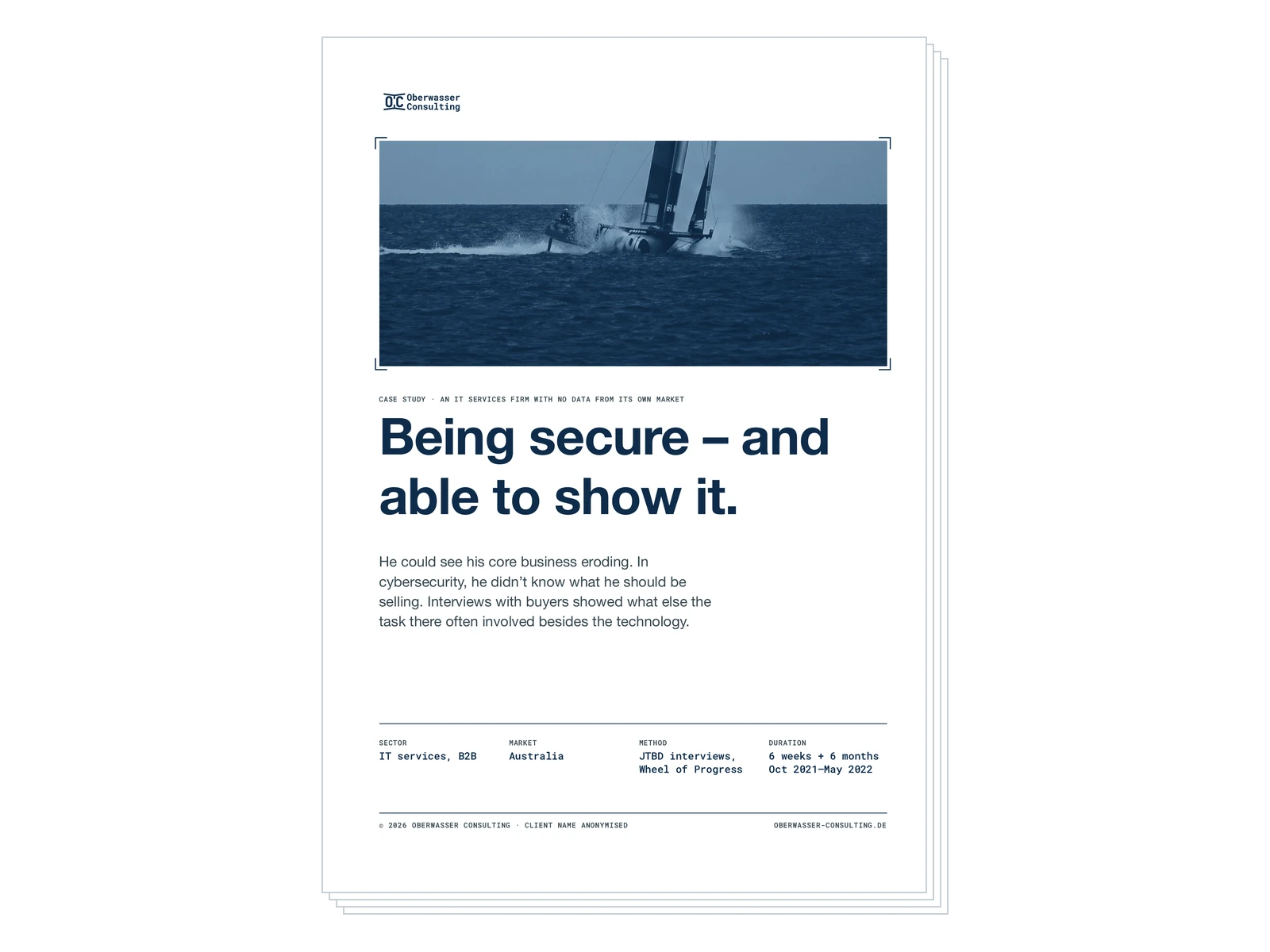 Case study preview: JTBD B2B cybersecurity – Being secure and able to show it