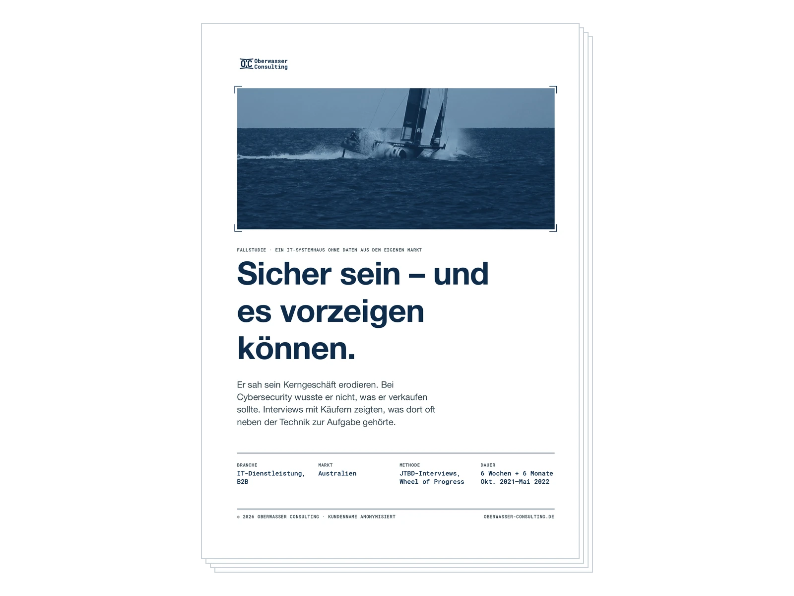 Vorschau der Fallstudie: JTBD B2B Cybersecurity – Sicher sein und es vorzeigen können