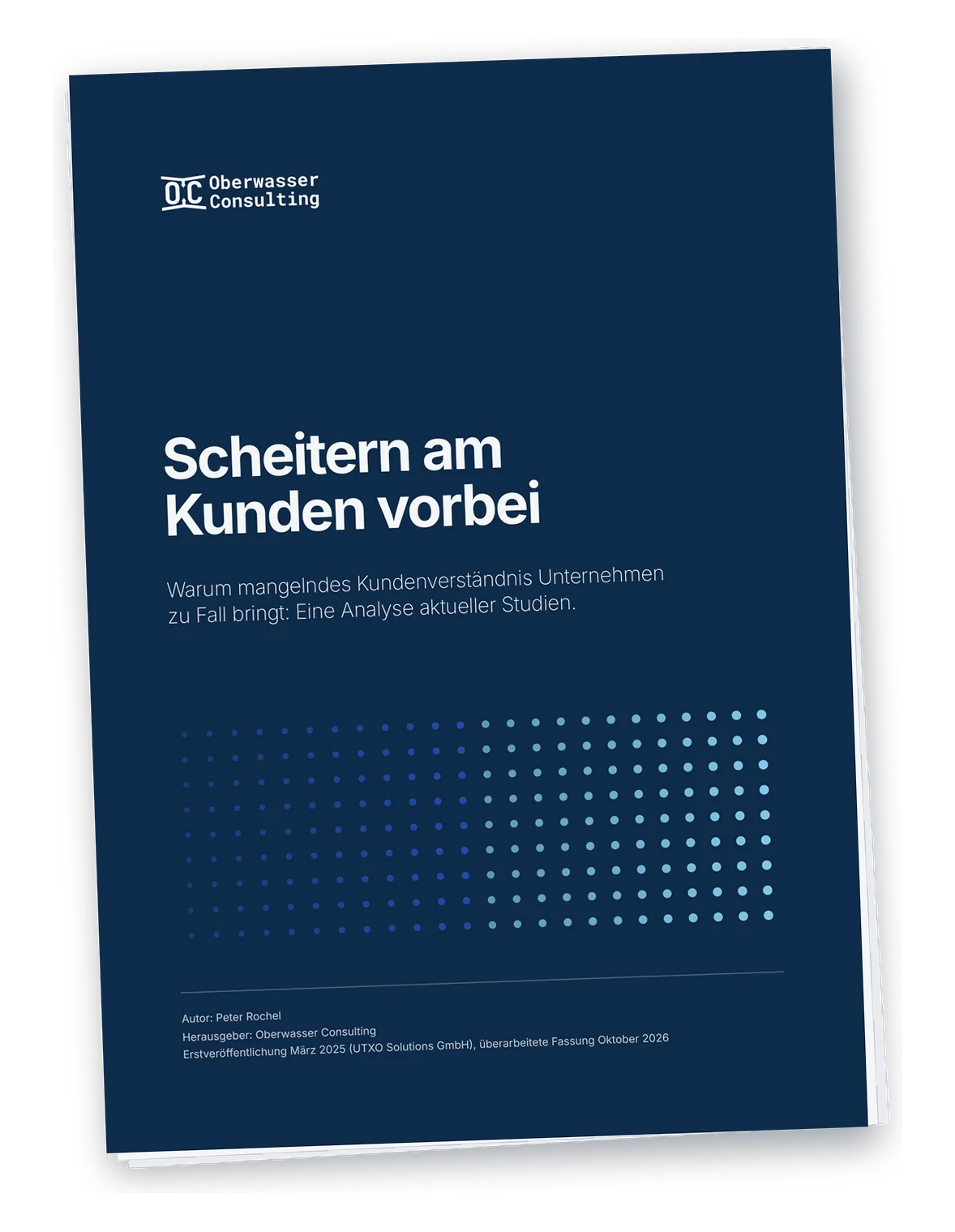 Titelblatt des Whitepapers „Scheitern am Kunden vorbei“ von Peter Rochel, Oberwasser Consulting